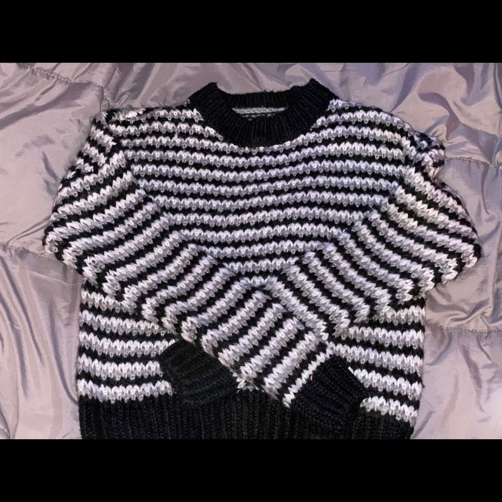 Black and white sweater